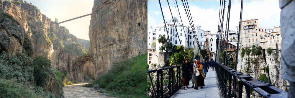 Constantine and its bridges above the Rhumel Gorge in Algeria