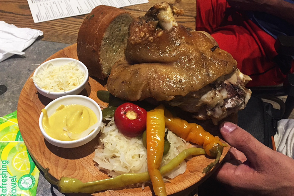 Traditional meal in Brno Czechia