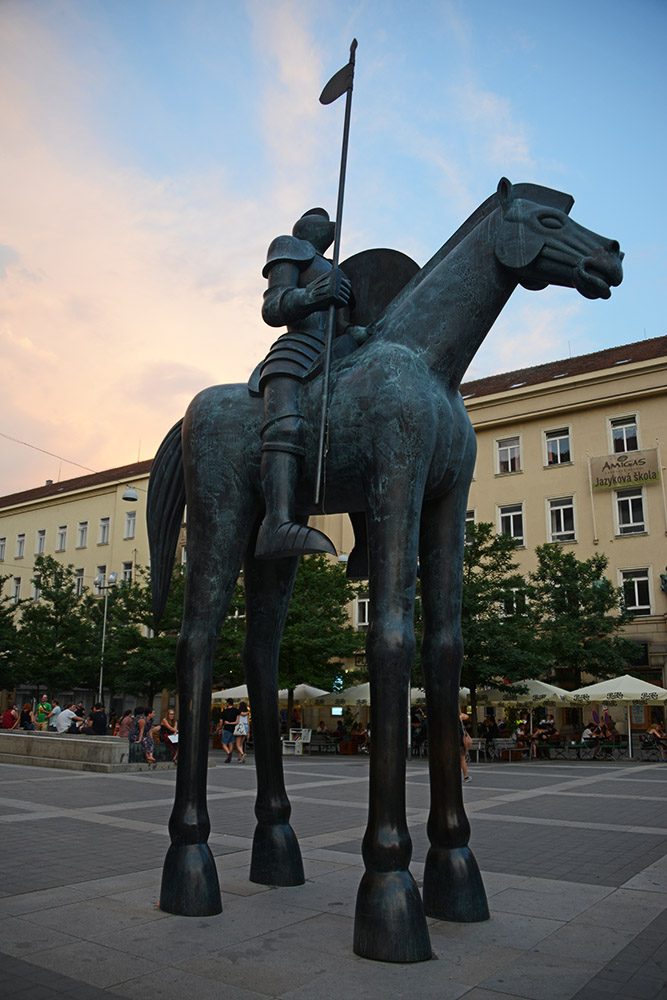 Jobst of Moravia horseman statue in Brno