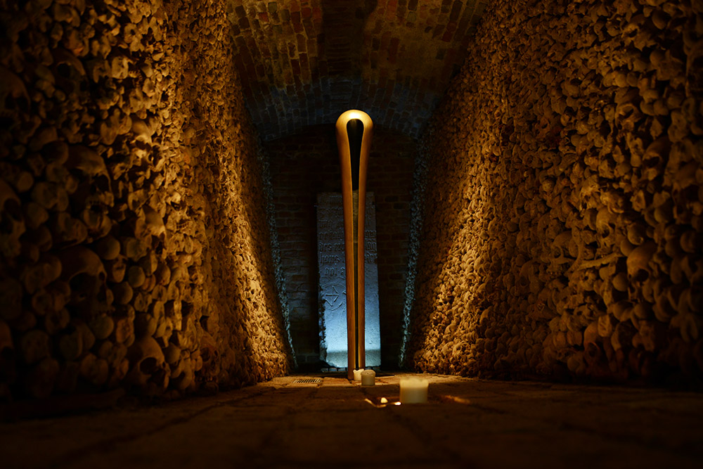 Memorial inside the Brno Ossuary