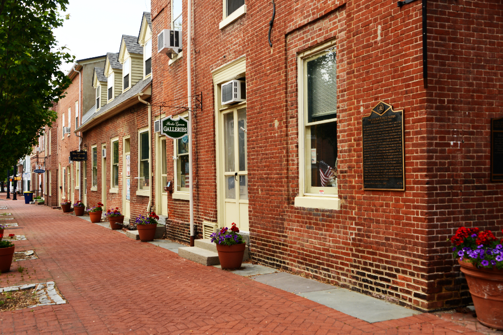 Downtown street in Dover Delaware