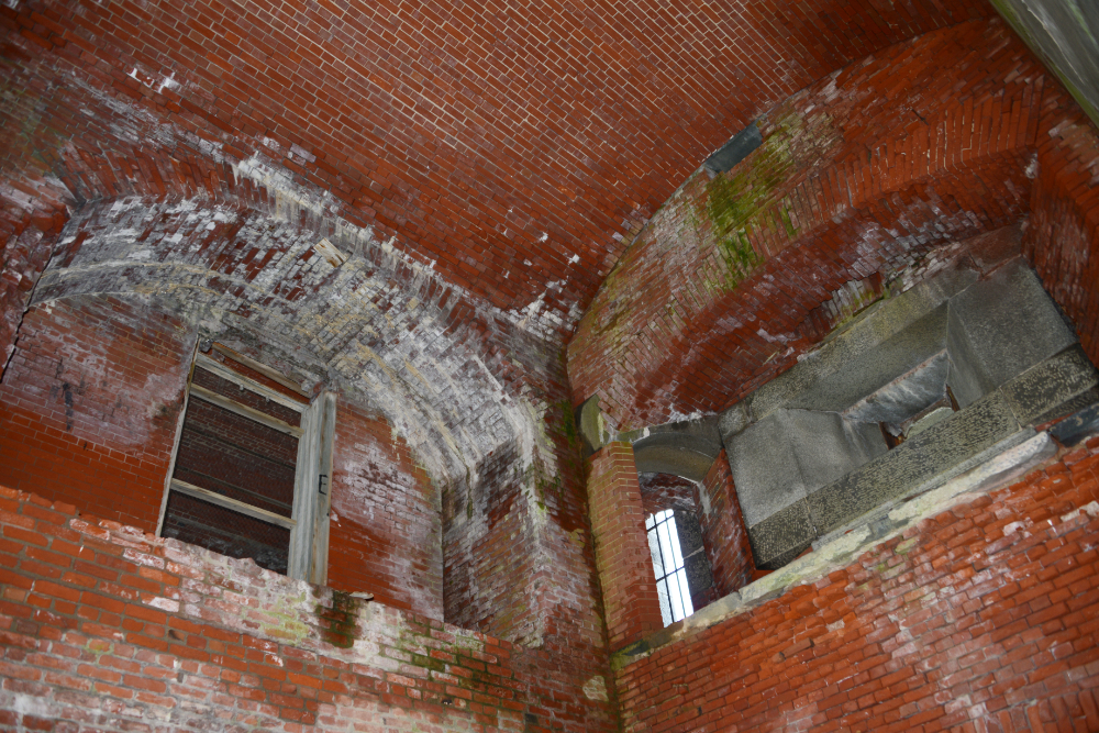 Interior ceiling at Fort Delaware