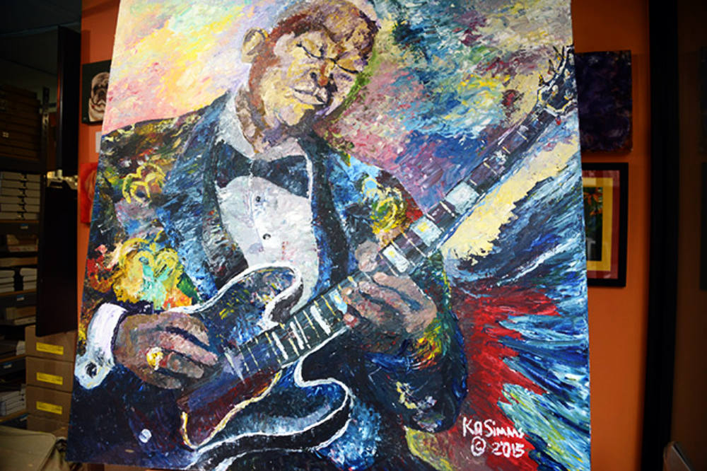 Artwork displayed in a Wilmington art gallery
