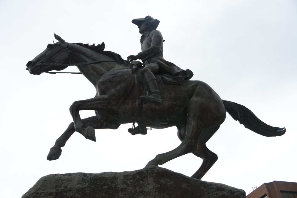 Caesar Rodney statue in Rodney Square in Wilmington, Delaware