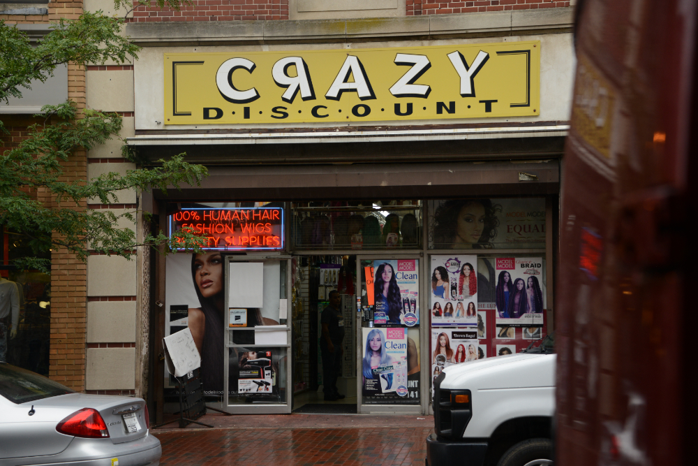 Storefront in Wilmington's historic district