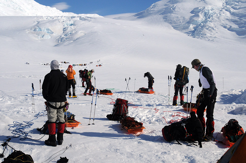 Our climbing team at Denali Camp I