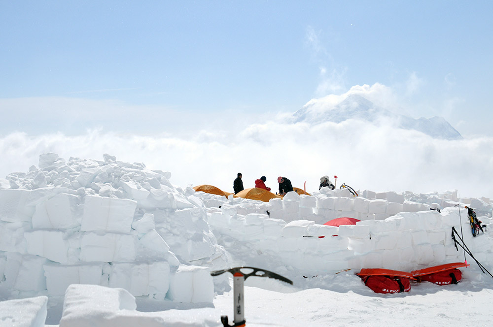 Building Advanced Base Camp on Denali