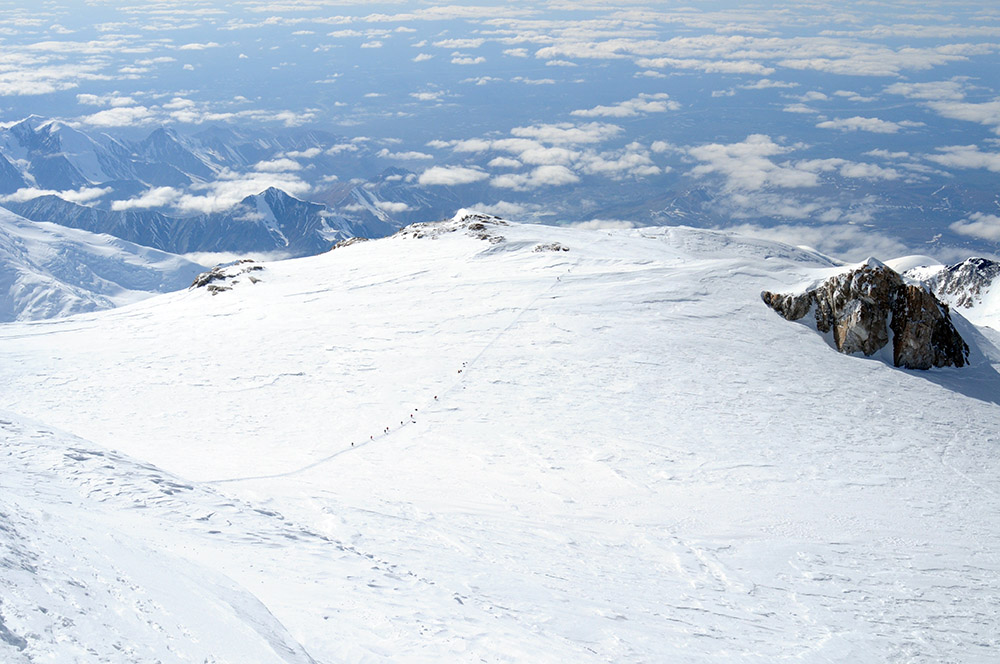 The Football Field high on Denali