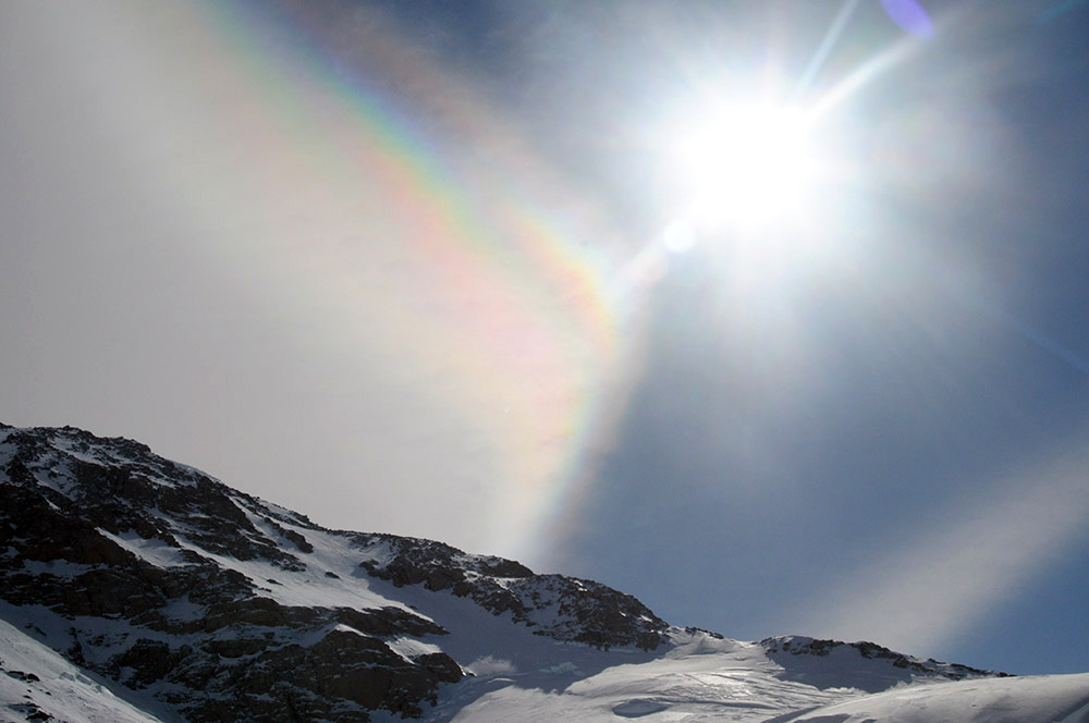 Sun dog over Denali