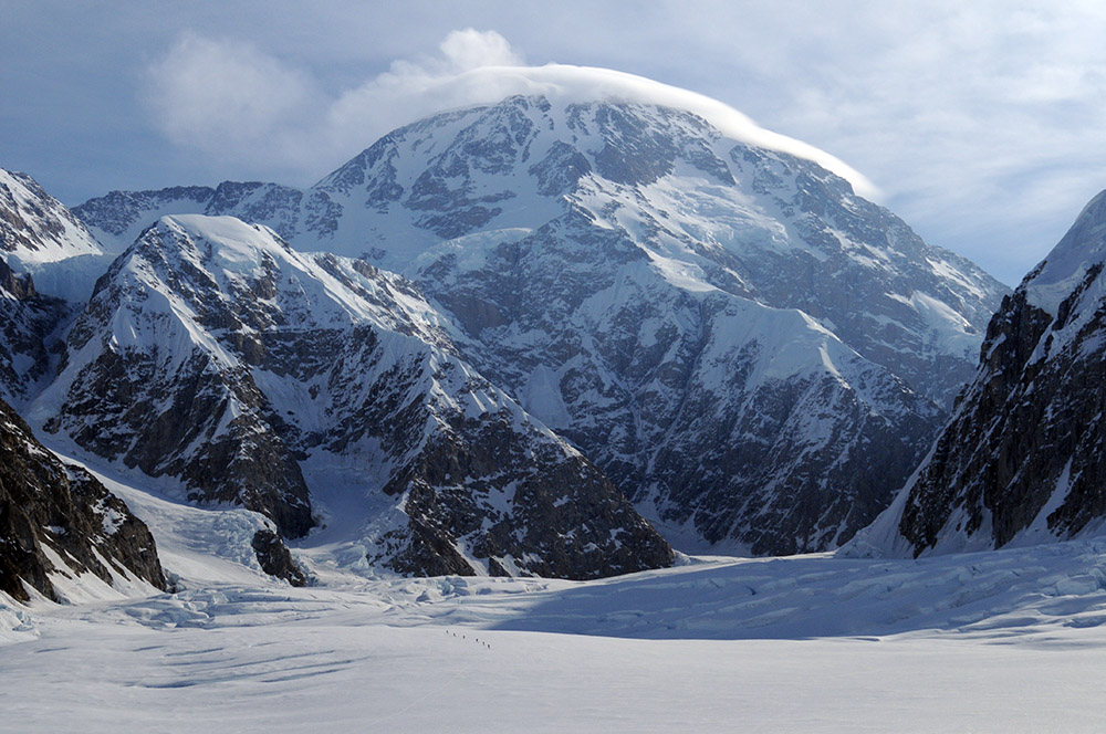 First clear view of Denali and its summit