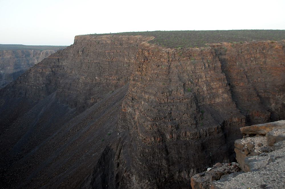 Rocky canyon and desert landscape in Djibouti