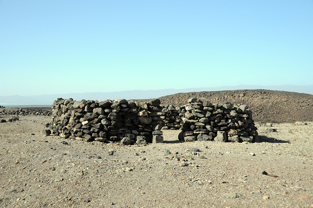 Traditional stone structure in rural Djibouti