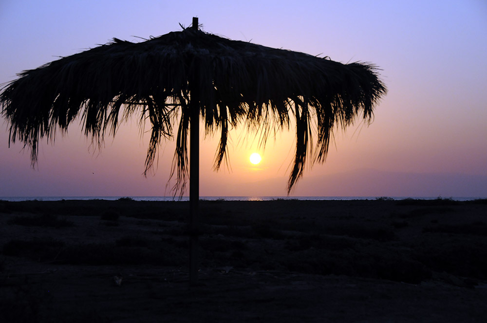 Sunset over the water from Moucha Island in Djibouti