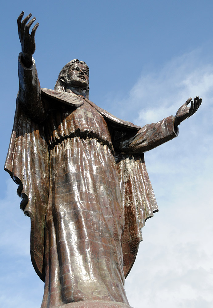 Cristo Rei statue overlooking Cape Fatucama in Timor-Leste