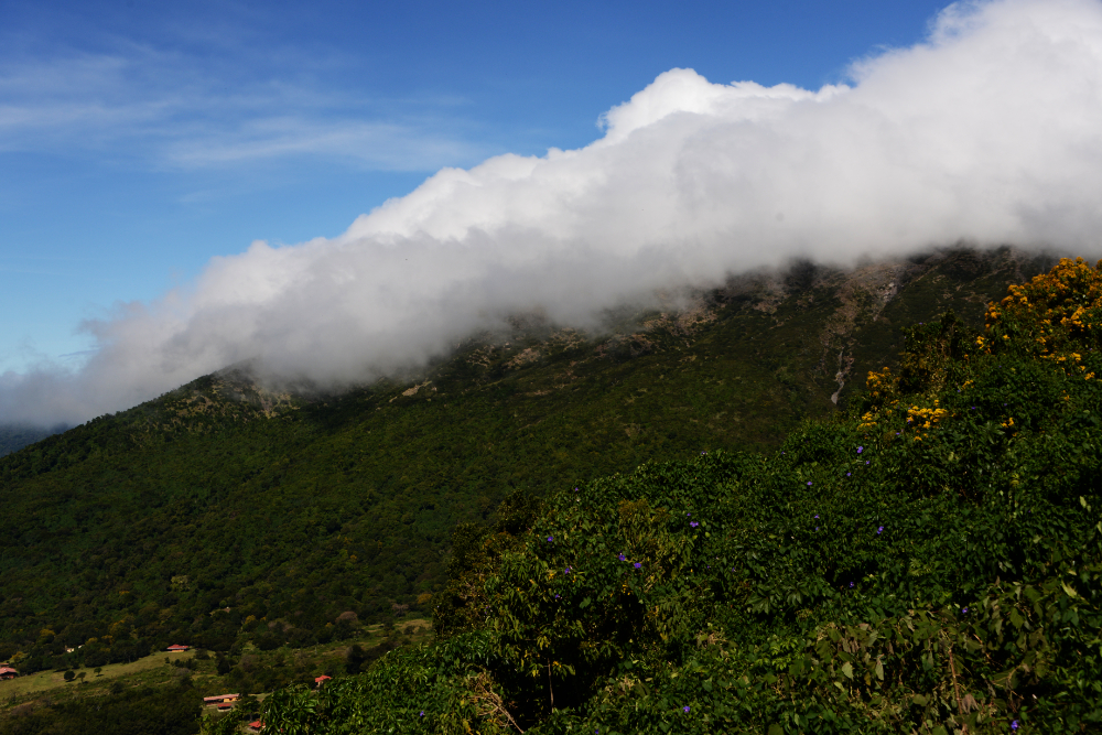 Clouds covering Cerro Verde