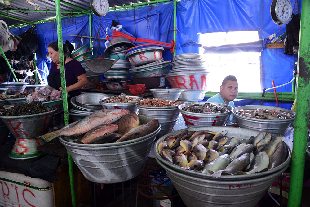 Seafood market in La Libertad El Salvador