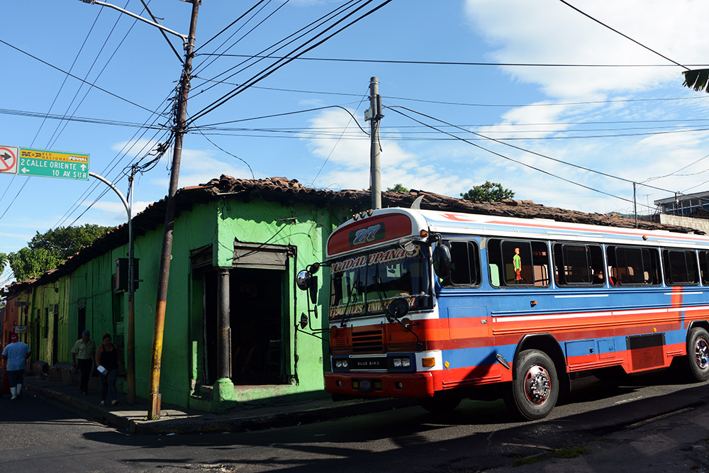 Street corner in downtown San Salvador