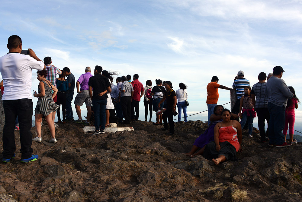 Visitors at Puerta del Diablo near San Salvador