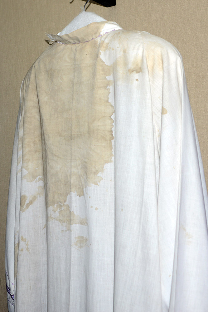 Clothing worn by Oscar Romero when he was assassinated