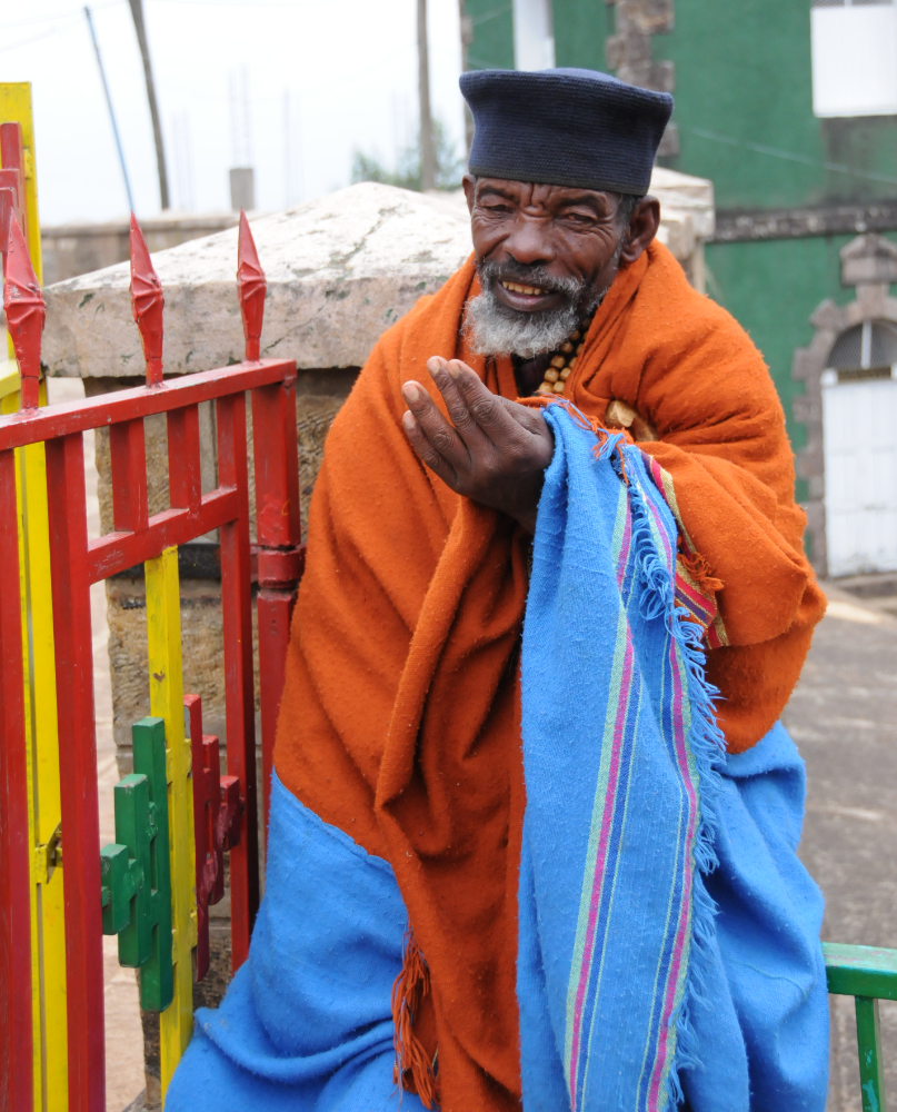 Man in traditional clothing in Addis Ababa