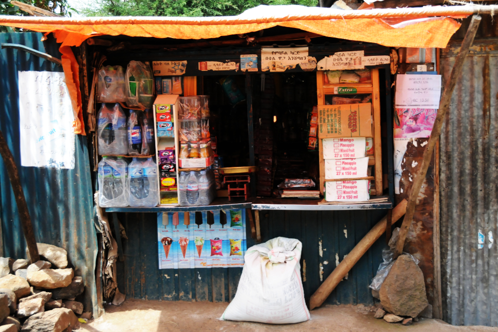 Neighborhood shop in Addis Ababa