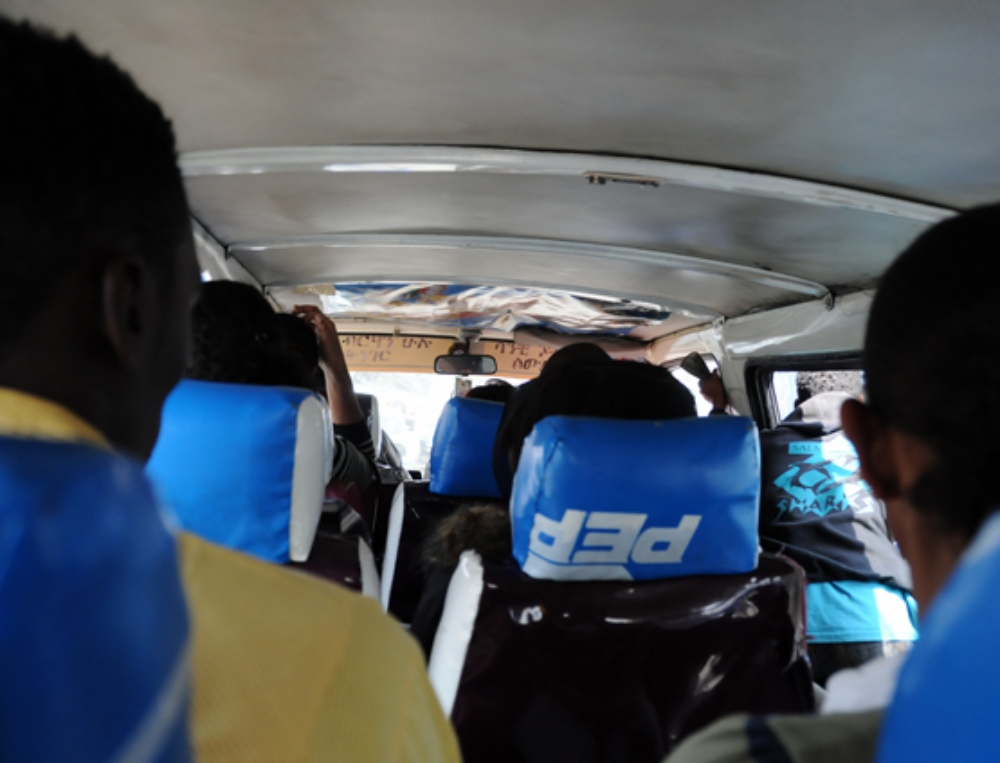 Minibus public transportation in Addis Ababa