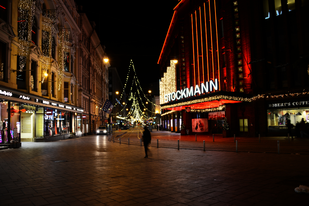 Stockmann department store area in central Helsinki, Finland