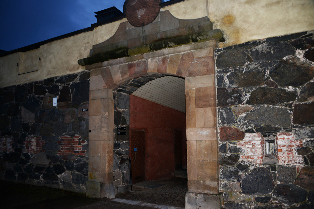 Stone entrance into the fortifications at Suomenlinna Fortress