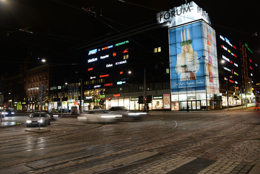 Street in central Helsinki, Finland
