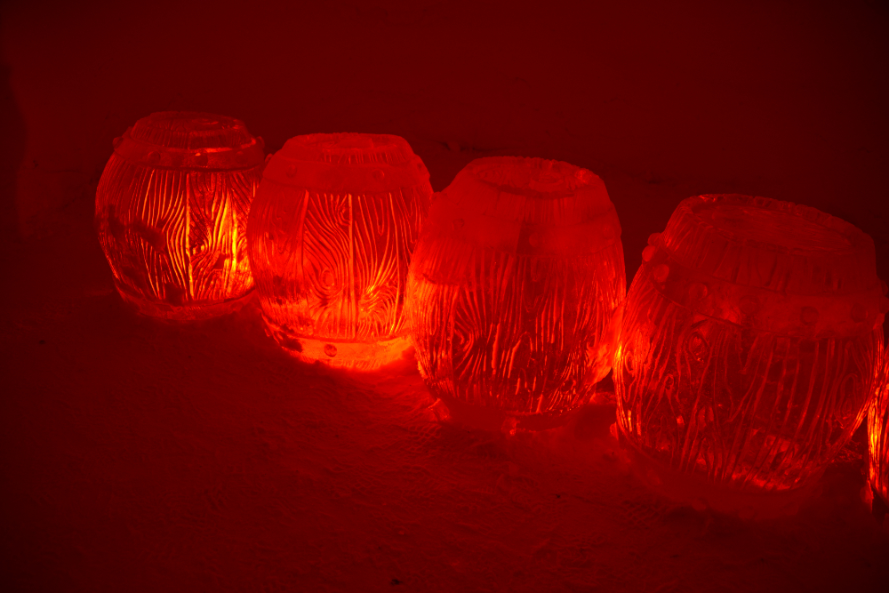 Finland Ice Hotel Village Ice Barrels
