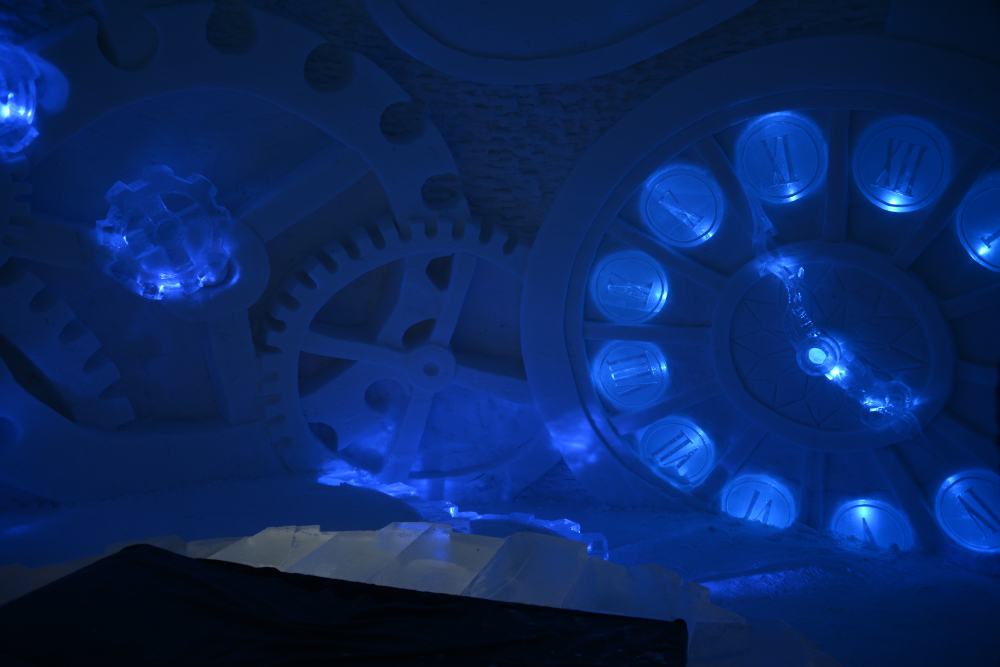 Finland Ice Hotel Village Clock Room