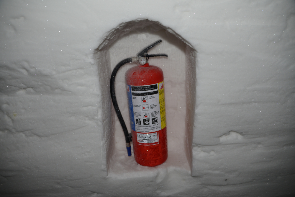 Finland Ice Hotel Village Fire Extinguisher