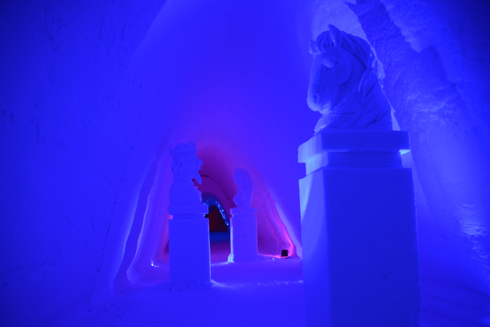 Finland Ice Hotel Village Statues