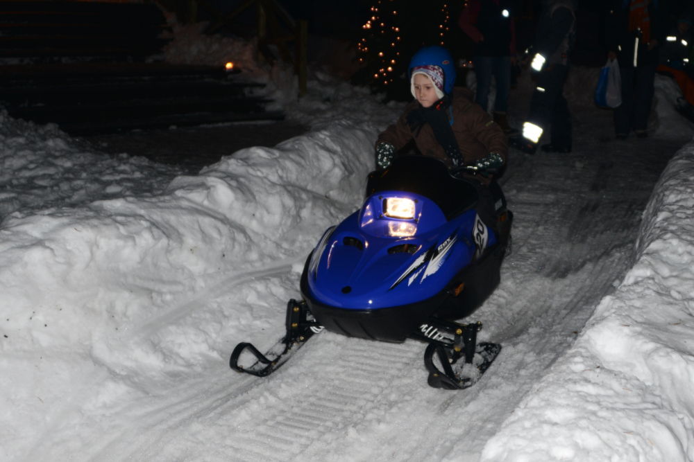 Finland Rovaniemi Santa Claus Village Kids Snowmobile