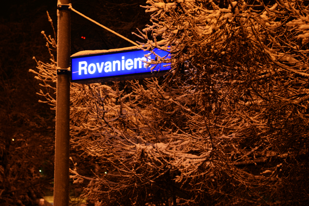 Finland Rovaniemi Train Station Sign