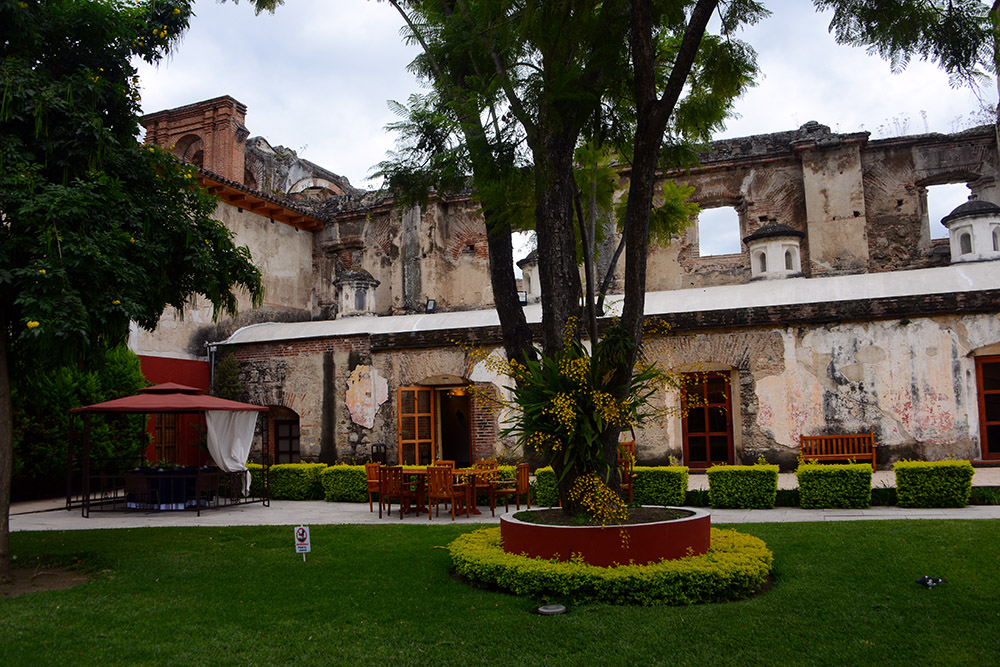 Cafe at the Compañía de Jesús in Antigua, Guatemala