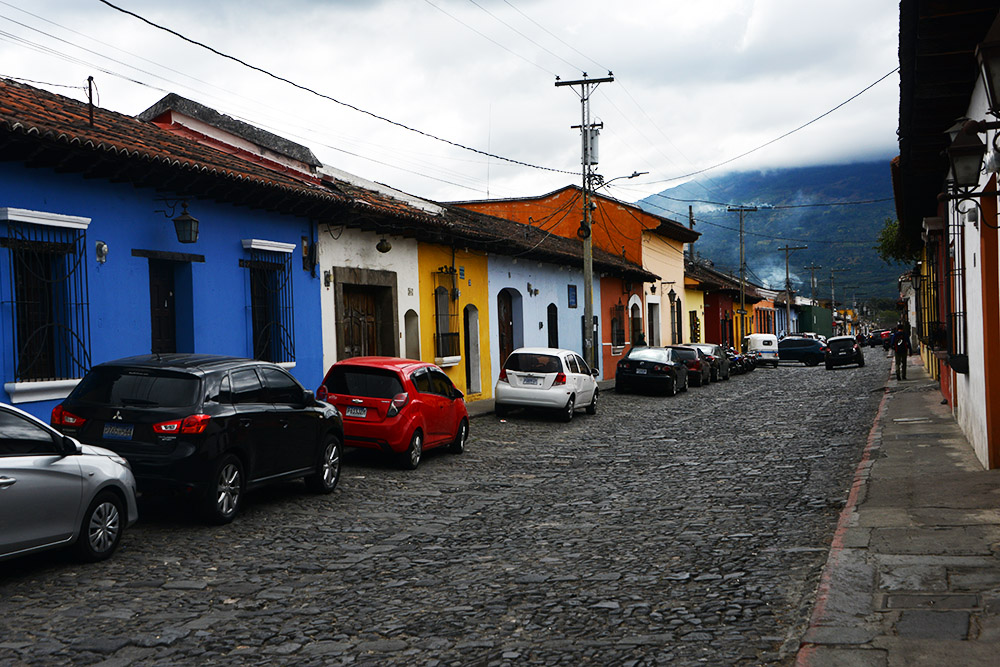 Colonial street in Antigua, Guatemala