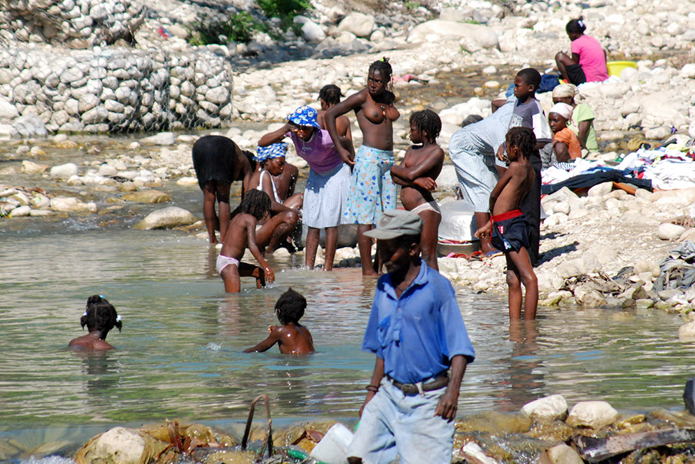 Jacmel Haiti River Bathing