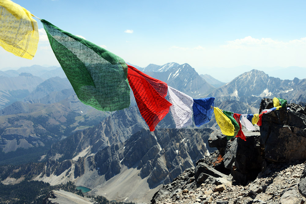 Idaho Prayer Flags Himalayan Borah Peak