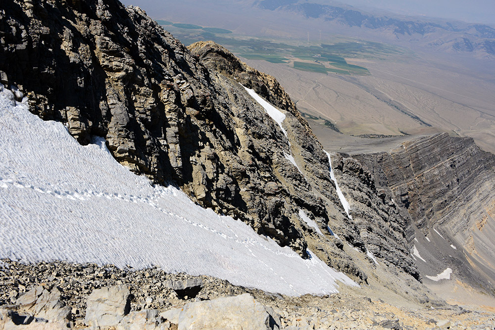 Borah Peak Snow Bridge Chute