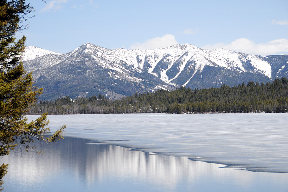 Lake Pettit Idaho Sawtooth Wilderness Lake Winter Ice Pettit