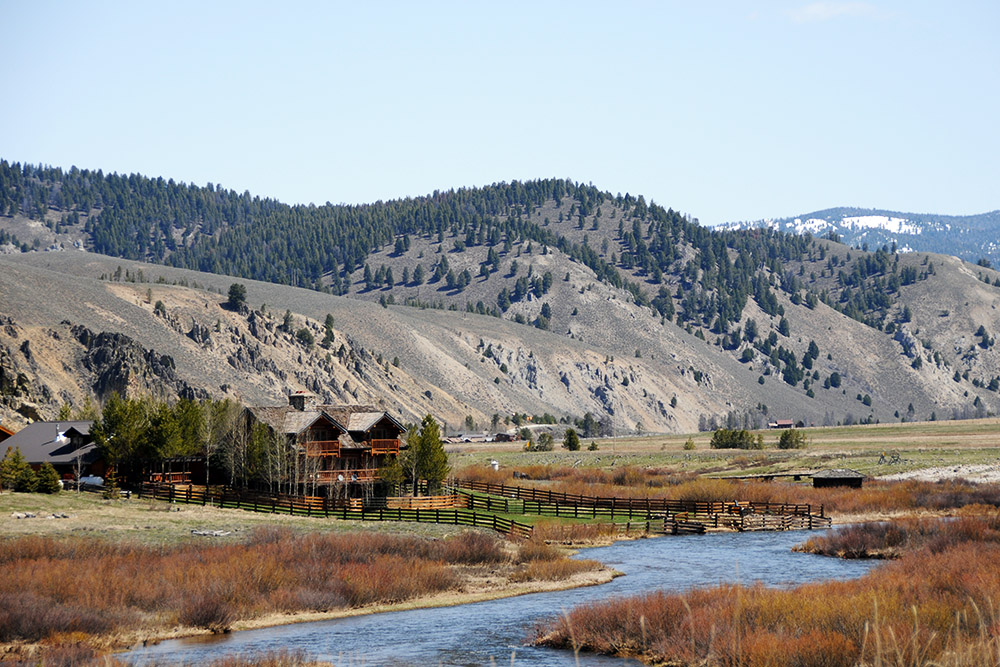 View from Stanley Idaho Sawtooth Wilderness Stanley
