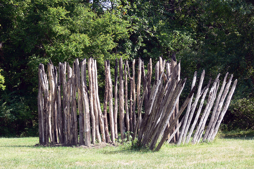 Cahokia Mounds Reconstruction Reconstructed structure at Cahokia Mounds