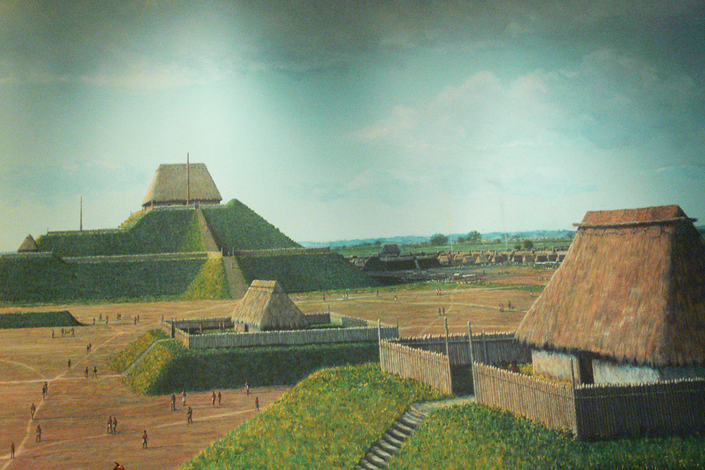 Cahokia Mounds Drawing of Cahokia Mounds
