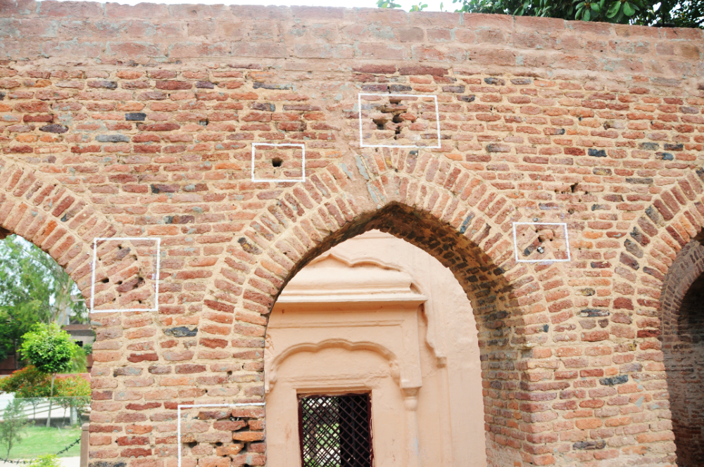 Bullet holes at Jallianwala Bagh