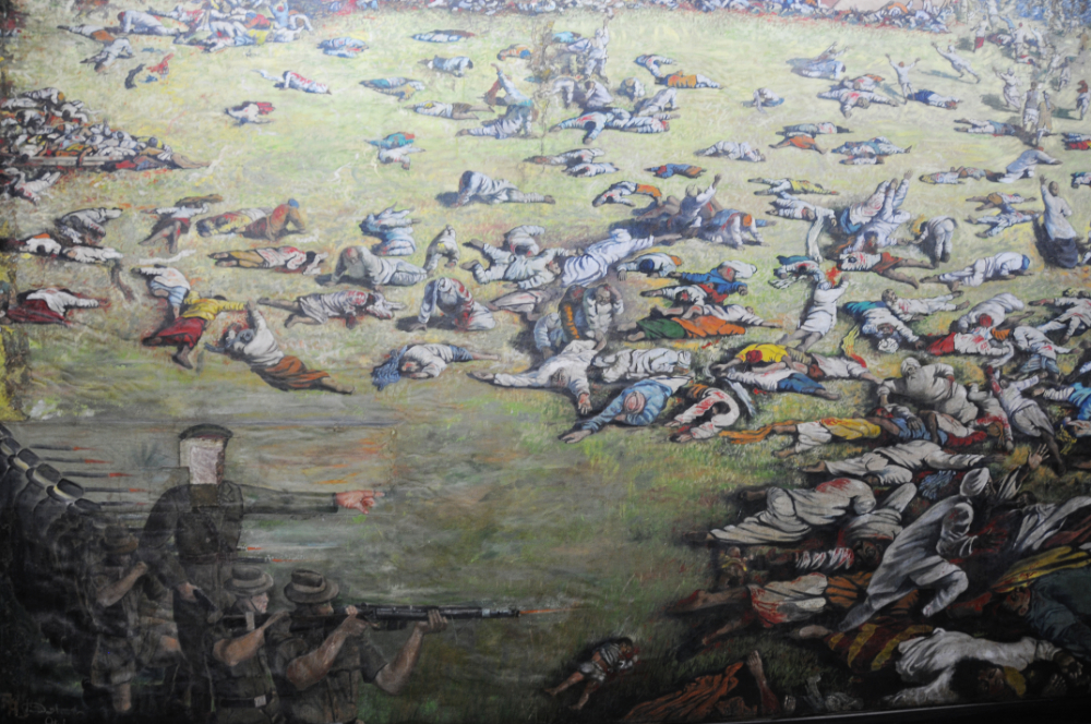 Painting depicting the Jallianwala Bagh massacre