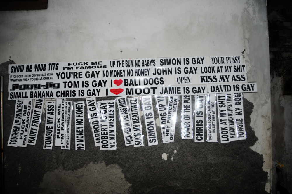Offensive Stickers Indonesia Bali Offensive Signs