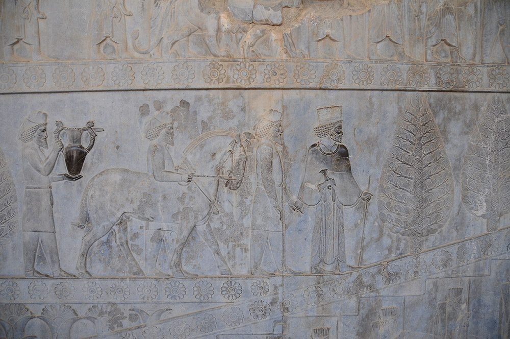 Ancient carved figures at Persepolis