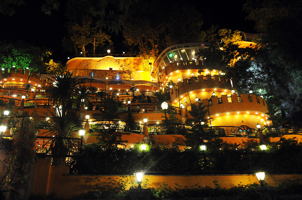 Iran Tehran Restaurant District Night