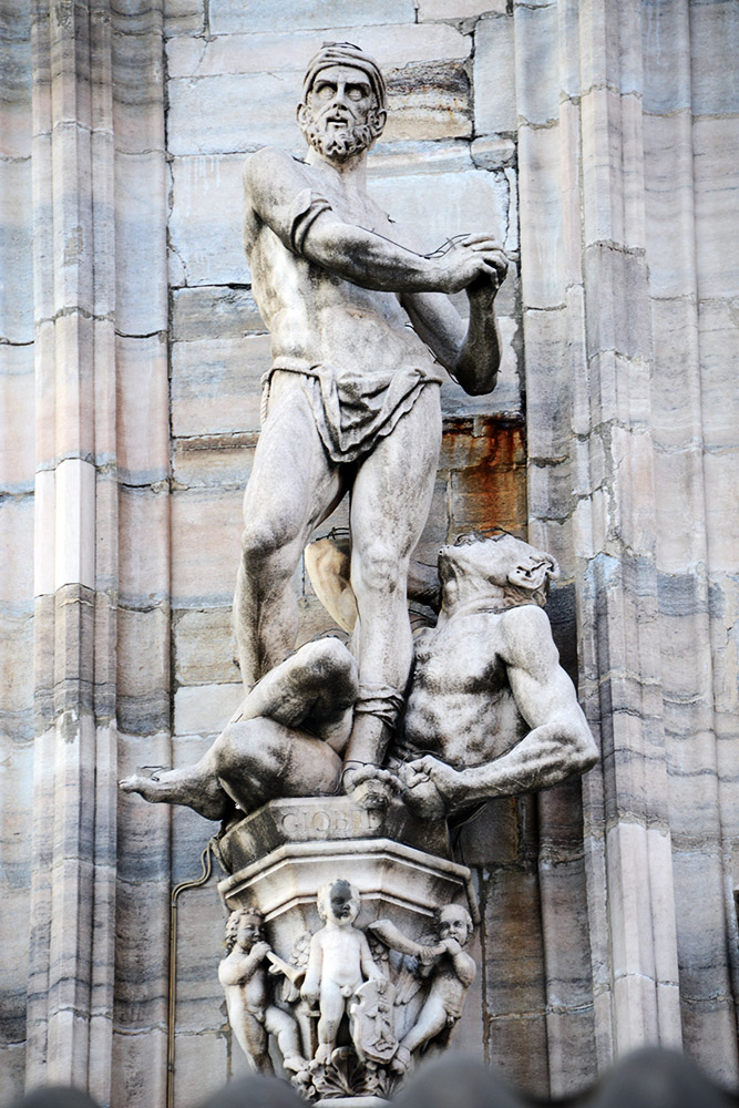 Statue on Milan's Duomo Cathedral